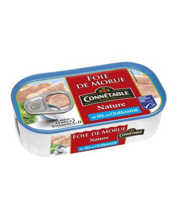 Conn table Foie de Morue nature MSC au sel de Gu rande - La bo te de 121g