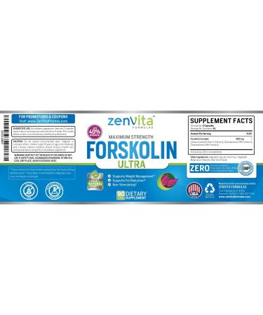 100% Pure Forskolin Extract 600mg - 40% Standardized | 90 Capsules - Buy Online on GoSupps.com