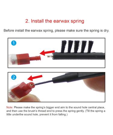 Banglijian Hearing Amplifier Accessories - Earwax Springs & Brushes for Optimal Hearing Care - Buy Online on GoSupps.com