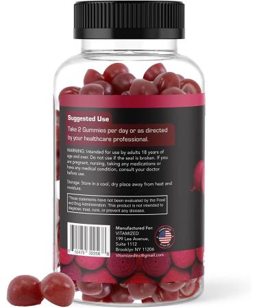 Vitamized Beet Root Chews 1000mg - Heart Support Supplement with Grape Seed, Vitamin C & B12 - Nitric Oxide for Blood Pressure & Circulation - Pomegranate Flavor - 60 Count - Buy Online on GoSupps.com
