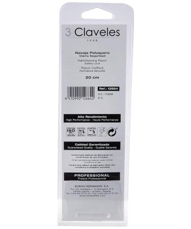 3 Claveles 12664 Razor - Interchangeable Blades & Safety Lock - Black | Premium International Shipping - Buy Online on GoSupps.com