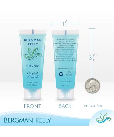 BERGMAN KELLY Tropical Waterfall Hotel Shampoo - 1 fl oz (100 Pack) | Invigorating Mini Luxury Shampoo Amenities for Guests - Buy Online on GoSupps.com