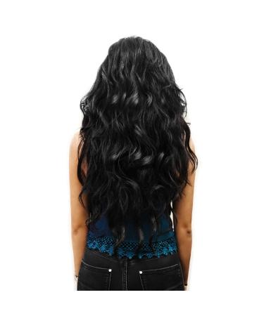 Clip In Extensions black wavy curly hair extension set 60 cm 7 hairpieces hair thickening