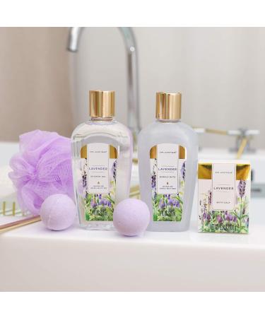 Spa Luxetique Lavender Bath Basket for Women - Body Lotion, Bath Salt, Bombs - Relaxation Spa Set - Birthday Gift - Buy Online on GoSupps.com