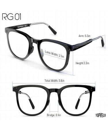 Stylish Blue Light Blocking Reading Glasses for Men & Women - Foldable with Case 2.5 Diopters RX Options - Buy Online on GoSupps.com