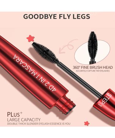 4D Lengthening Curling Mascara 4D Lengthening Curling Mascara 2 In 1 Waterproof 4D Lengthening Curling Mascara for Straight Lashes Waterproof (3pcs) - Buy Online on GoSupps.com