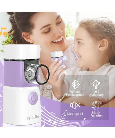 FEELLIFE Inhalation Device for Kids & Adults - Quiet Portable Inhalator for Babies - Effective Respiratory Relief with Music Function & 2 Medical Mugs - Shop Now! - Buy Online on GoSupps.com