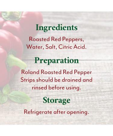 Roland Foods Fire Roasted Red Pepper Strips - Specialty Imported Food, 28 oz Can (Pack of 4) - Buy Online on GoSupps.com