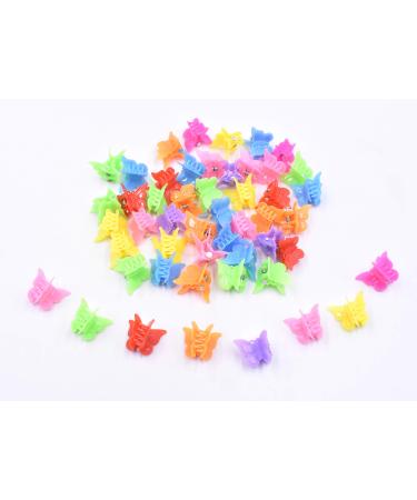 50 Pack of Assorted Color Butterfly Hair Clips Bulk Small Butterfly Hair Clips