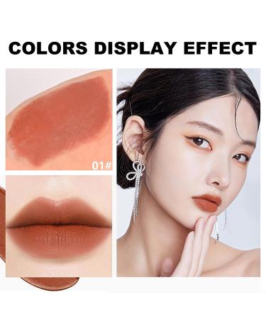 Velvet Matte 2-in-1 Lipstick Stick with Brush | Long Lasting & Waterproof Lip Crayon - Korean Lip Makeup Pen | Gift for Women - Shade 01 - Buy Online on GoSupps.com