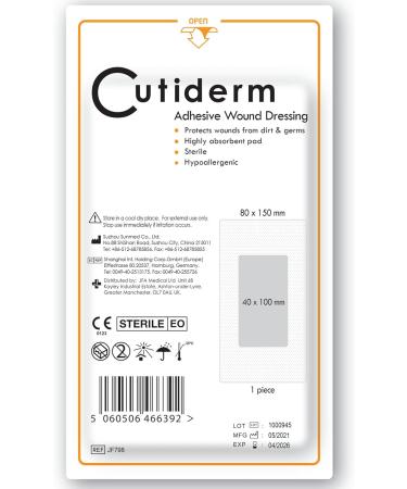 Buy Cutiderm Sterile Wound Dressing 8cm x 15cm - 10 Pieces | International Shipping Available - Buy Online on GoSupps.com