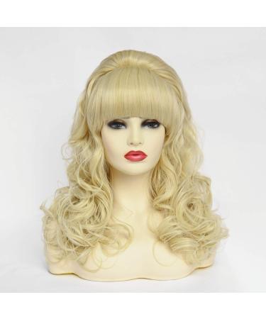 Rugelyss Long Wavy Blonde Wig - Big Bouffant Beehive Style for Women | Perfect for 80s Costume or Halloween Party - Buy Online on GoSupps.com