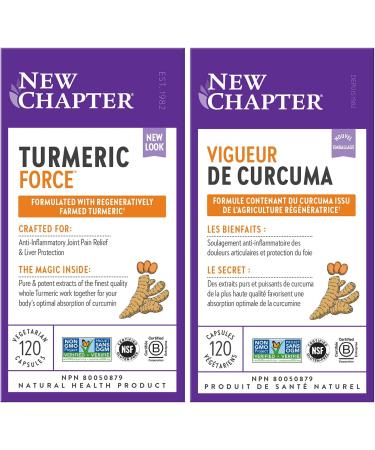 New Chapter Turmeric Supplement One Daily Joint Pain Relief + Supercritical Organic Turmeric Black Pepper Not Needed Non-GMO Gluten Free 120 Count (4 Month Supply) 120 count (Pack of 1) Supplement - Buy Online on GoSupps.com