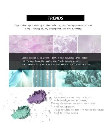 Mimore Eyeshadow Palette - 9 Colors Waterproof Glitter & Matte Makeup High Pigment Shimmer - Durable Mineral Eye Shadow (02-Mint) - Buy Online on GoSupps.com