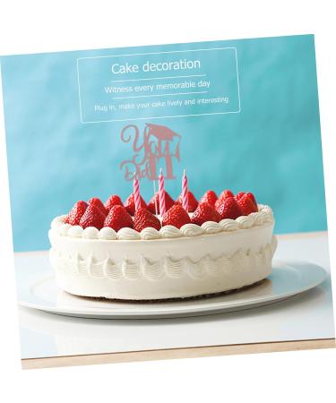 COOLHIYA 10pcs 2021 Graduation Cake Arrangement Graduation Party Supplies Glitter Graduation Pick Class of 2021 Graduation Cupcake Topper High School Grad Trencher Cap Cover Paper Food Golden 13x13.5cm - Buy Online on GoSupps.com