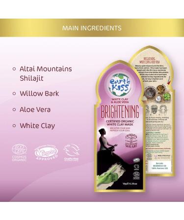 Earth Kiss White Clay & Aloe Vera Brightening Clay (10g) - Buy Online on GoSupps.com
