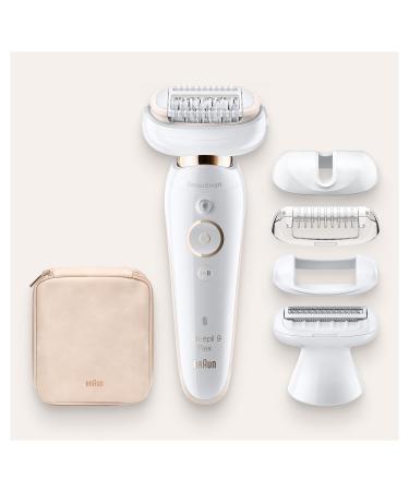 Buy Braun Silk- pil 9 Flex Epilator for Women - 5 Attachments Flexible Head White/Gold | International Shipping Available - Buy Online on GoSupps.com
