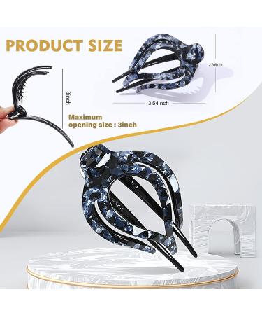 4PCS French Curved Hair Clips - Giant Duckbill Barrettes, Shark Alligator Claw, No Slip Ponytail Clamps for Women Girls - Color-1 - Buy Online on GoSupps.com