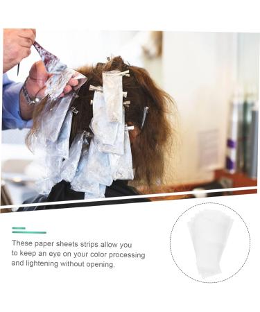 Beavorty 50 Sheets highlight stickers hair paper wraps Hairdressing Tool Hair Coloring Paper blonde hair dye bubble hair dye Salon Hair Dye Paper piece of paper white - Buy Online on GoSupps.com