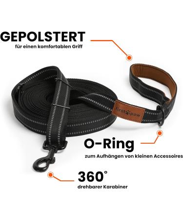 FIRSTPAW Adjustable Dog Tow Lines 5m-20m - Robust Leash with Grip Padding for Small to Large Dogs - Training Lines with Mesh Bag - Buy Online on GoSupps.com