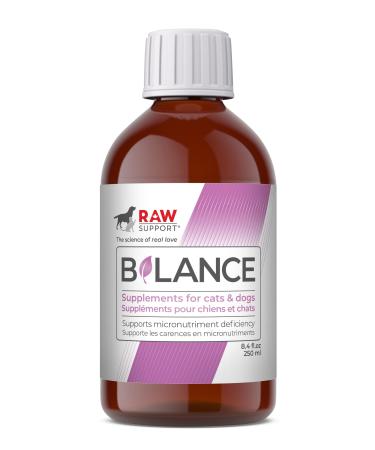 Raw Support Balance for Dogs & Cats | Supports Micronutrient Deficiency | Reduces Hairballs & Shedding | Enhances Amino Acid Levels | Enhaces Color | Made in Canada | 250ml