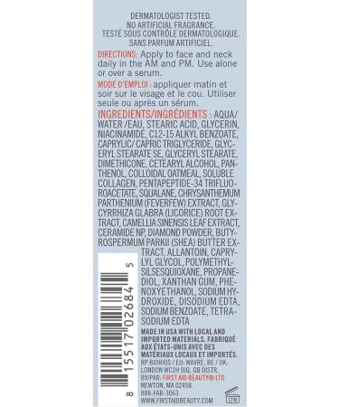 First Aid Beauty Firming Cream with Peptides, Niacinamide & Collagen 1.7 fl oz - Buy Online on GoSupps.com