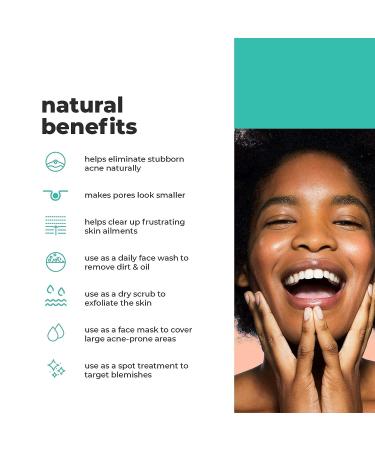 TreeActiv Four-in-One Acne Treatment 8 Fl Oz - Exfoliating Sulfur Face Wash, Bentonite Clay Mask, Spot Treatment, Pore Scrub for Adults, Teens, Women, Men - 500+ Treatments - Buy Online on GoSupps.com