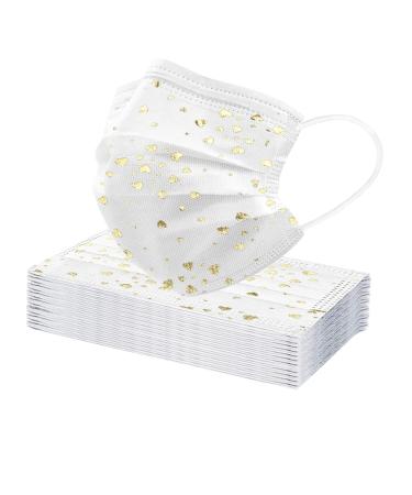 30PC Kids Lace 4 Ply Disposable_Face_Mask Breathable Elastic Earloops for Boys Girls Daliy Use