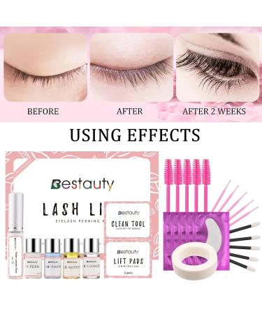 Bestauty Eyelash Lifting Set - Lash Lift Kit for Semi-Permanent Curling - Salon Quality DIY Makeup Tools for Home Use in Pink - Buy Online on GoSupps.com