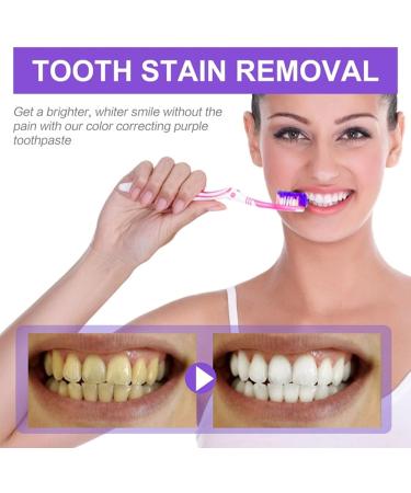Purple Toothpaste for Teeth Whitening Purple Toothpaste Purple Teeth Whitening Tooth Stain Removal Teeth Whitener Teeth Whitening Booster (1pc) - Buy Online on GoSupps.com