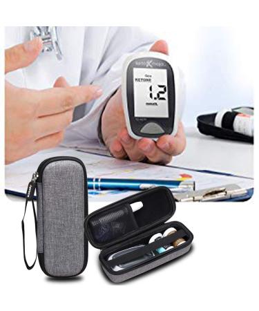 Aproca Hard Storage Travel Case for Keto-Mojo Blood Ketone Test Strips - Grey - Buy Online on GoSupps.com