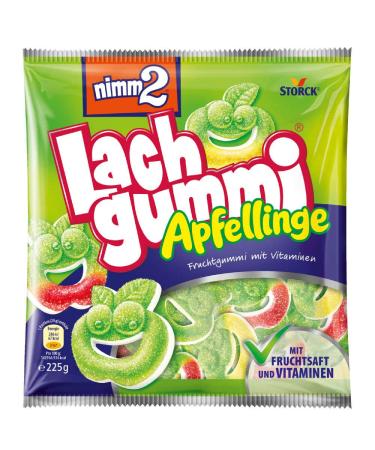 Buy nimm2 Lachgummi Apfellinge - 14 x 225g | Fruit Gum with Juice & Vitamins - International Shipping Available - Buy Online on GoSupps.com