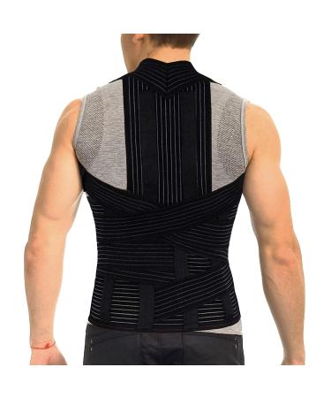 ORTONYX Full Back Support Brace - Pain Relief for Upper and Lower Back, Kyphosis, Posture Correction - Removable Pad - XL Black - Buy Online on GoSupps.com