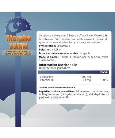Healthy Fusion Morphe Somm | Get Fast & Restful Sleep | Melatonin + Pure Valerian Passionflower Chamomile & L-Theanine | Effectively Eliminates Insomnia | 60 Capsules - Buy Online on GoSupps.com