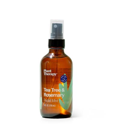Plant Therapy Tea Tree & Rosemary Facial Mist 4 oz Instantly Hydrates & Refreshes Skin Helps Minimize the Appearance of Redness & Irritation