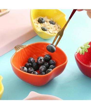 Bowls for Kitchen Exquisite Fruit Shape Snack Dish Ceramic Soy Sauce Dipping Bowls Side Dishes for Snack Sushi Fruit Appetizer Dessert 2pcs Dip Bowls (Color : Brass) (B) - Buy Online on GoSupps.com