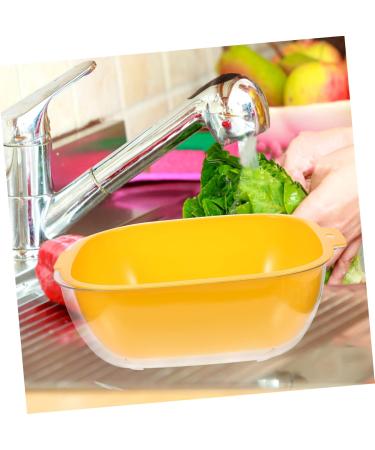 Zerodeko 1 Set Fruit Drain Basket Plastic Storage Baskets Kitchen Drain Basket Vegetables Draining Basket 32X27CM Orange - Buy Online on GoSupps.com