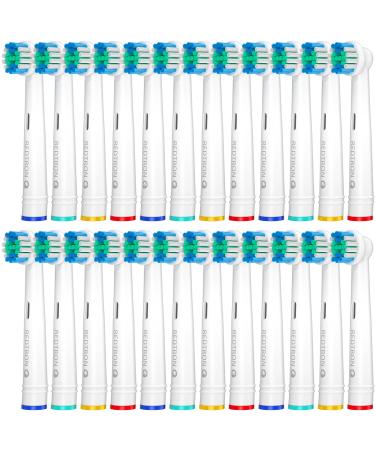 REDTRON Replacement Brush Heads Compatible with Oral B (24 Pcs) Electric Toothbrush Replacement Heads for Precision Clean Toothbrush Heads for Pro1000 Pro3000 Pro5000 Pro7000 and More White 24