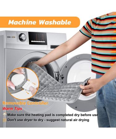 Buy Electrical Heating Pillow 30x60cm - Dry & Moist Heat for Neck Shoulder & Back | Timer & Auto Shutoff - Light Gray - Buy Online on GoSupps.com