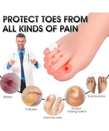 Amaxiu 14 Pcs Silicone Pinky Toe Protectors - Soft Toe Caps & Sleeves for Pain Relief Blisters & Corns - Comfortable Foot Cushion Guards (White - Buy Online on GoSupps.com