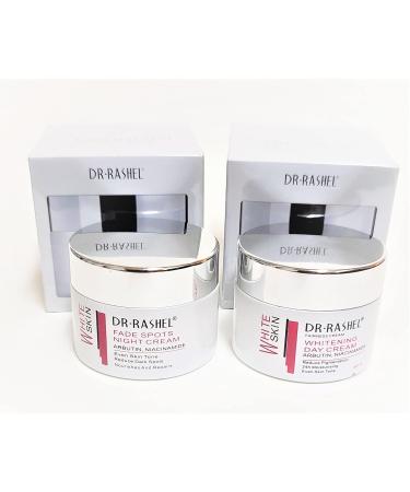 Dr Rashel Fade Dark Spots Day & Night Cream Bundle with Arbutin & Niacinamide - 1.76 oz Jars - Buy Online on GoSupps.com