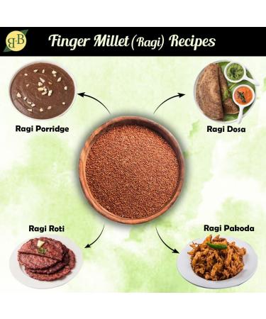 B&B Organics Finger Millet (Ragi) 500g - Gluten Free Indian Millet | USDA Certified - Buy Online on GoSupps.com