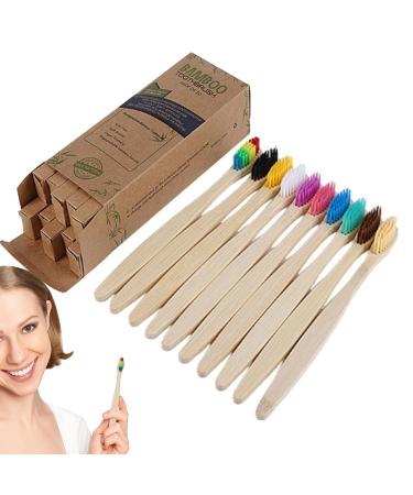 Eco-Friendly Wooden & Bamboo Toothbrushes | Soft Bristle Reusable Toothbrushes for Travel Camping & Picnics in 10 Colors - Buy Online on GoSupps.com