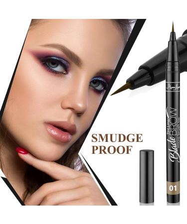 MARIA AYORA Liquid Eyebrow Pencil - Longlasting Waterproof Smudgeproof Brow Tint Pen - Grey Brown (Pack of 2) - Buy Online on GoSupps.com