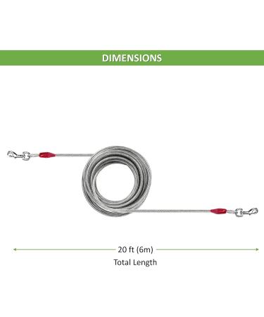 Dog Leash for Outdoor Adventures | 6m Strong Steel Spiral & Skewer for Dogs Up to 125 lbs | Perfect for Camping - Buy Online on GoSupps.com