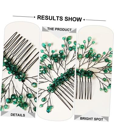 MAGICLULU Green Branches and Leaves Hair Comb Crystal Leaf Hair Comb Wedding Crystal Hair Decor Crystal Leaf Headdress Bride Hair Accessories Crystal Comb Hair Decor Wedding Hair Accessories - Buy Online on GoSupps.com