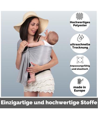 Amarsupiel Baby Water Carrier | Ergonomic Baby Shoulder Belt | Ultra-Fast Dry | Oekotex Certified Made in Spain | Gray - Buy Online on GoSupps.com