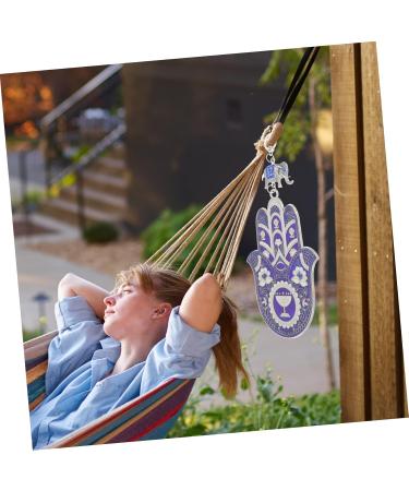 PRETYZOOM Blue Eyes Pendant Keychains Ornament Boho Decor Bohemian Decor Hand Pattern DIY Pendant Cute 19x9.8cm Blue - Buy Online on GoSupps.com