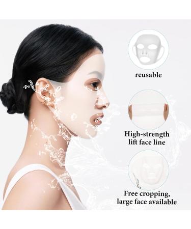 Ptwola 5 Sheets Silicone Face Mask Cover Reusable Anti-Wrinkle Moisturizing 3D Facial Mask Holder Prevent Evaporation Falling Transparent Skincare Beauty Face Spa Tool - Buy Online on GoSupps.com