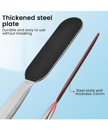 COCOMAX Foot File Callus Remover for Feet Stainless Steel Pedicure and Dual Sided Foot Files Hard Skin Remover Professional Foot Care Tool with Ten Free Refill Grits Double-Sided Replacement Pads - Buy Online on GoSupps.com